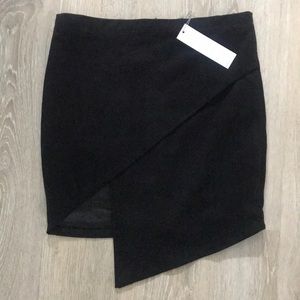 Vici Olivaceous Enzo faux suede asymmetrical skirt M